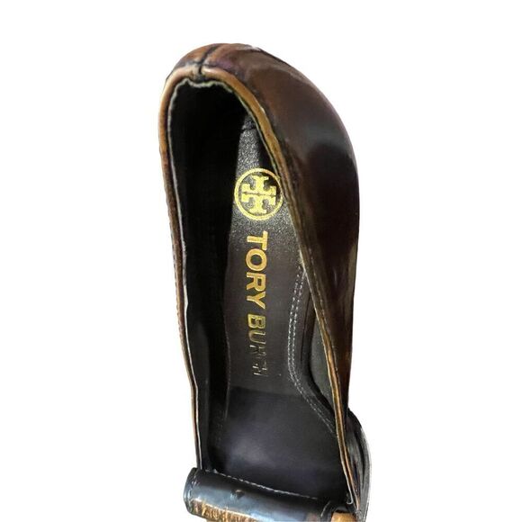 Tory Burch BUCKLE HEEL LOAFER in Brown NWOB Size 6 1/2 - Picture 10 of 11